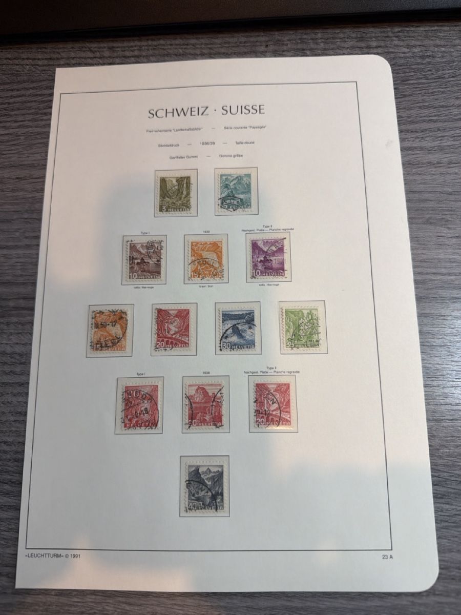 Tutti i francobolli: Schweiz Briefmarken Sammlung komplett 1936/1939 – Nuovo (secondo la descrizione) da Tafers venduto da Tschanz-Solutions