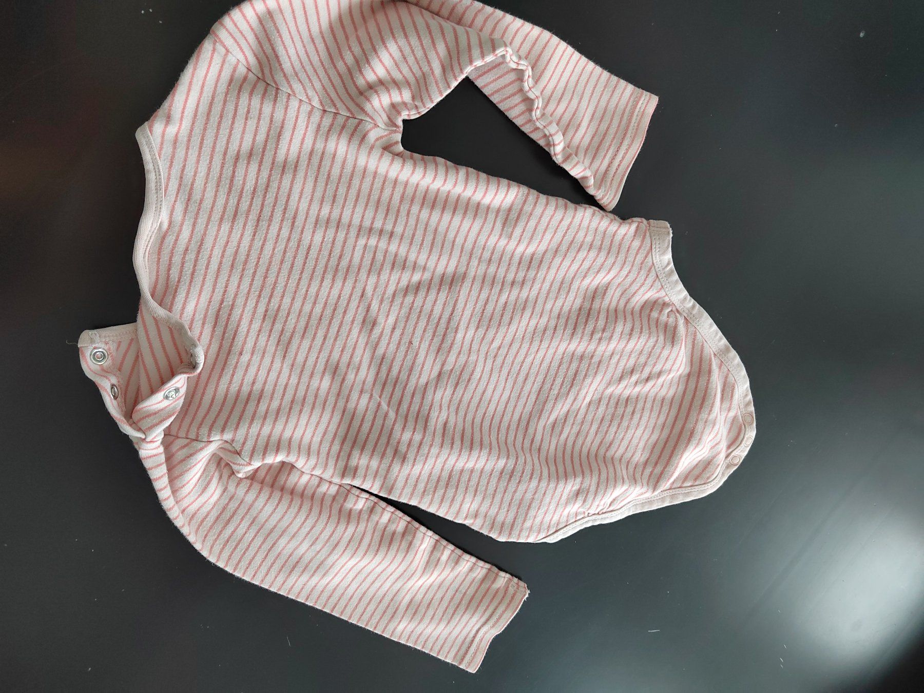 Biancheria intima: Body Langarm Gr. 98/104, pink gestreift – Usato da Einsiedeln venduto da pattymary 2