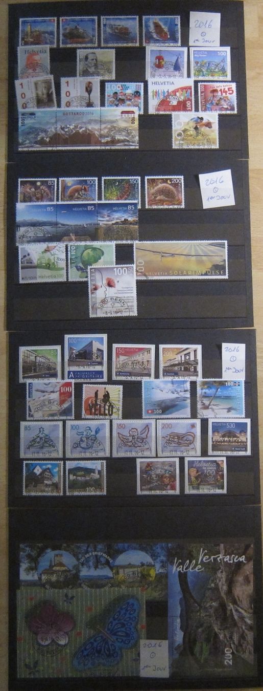 Tutti i francobolli: 2016 série annuel oblitérée 1er jour – Usato da La Tour-de-Peilz venduto da amjust