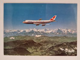 Boing 747 sur les  Alpes