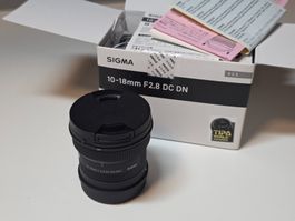 Sigma 10-18mm F2.8 DC DN Objektiv mit OVP