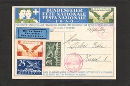 Bundesfeierkarte 1930 nr.52 II, Zeppelinflug, gel.12.X.1930