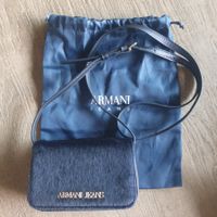 🐸 ARMANI KLEINE FELL HANDTASCHE MARINE UMHÄNGETASCHE TASCHE