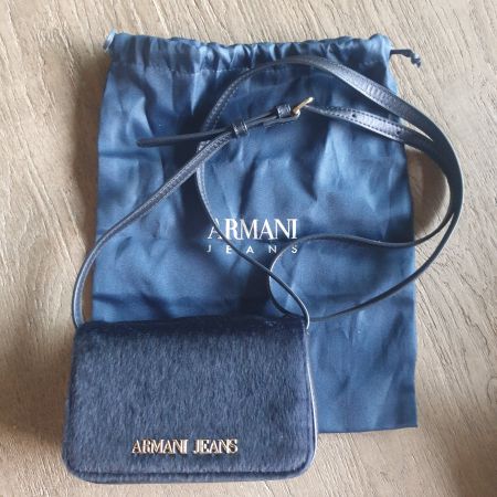 🐸 ARMANI FELL HANDTASCHE DUNKELBLAU UMHÄNGETASCHE TASCHE