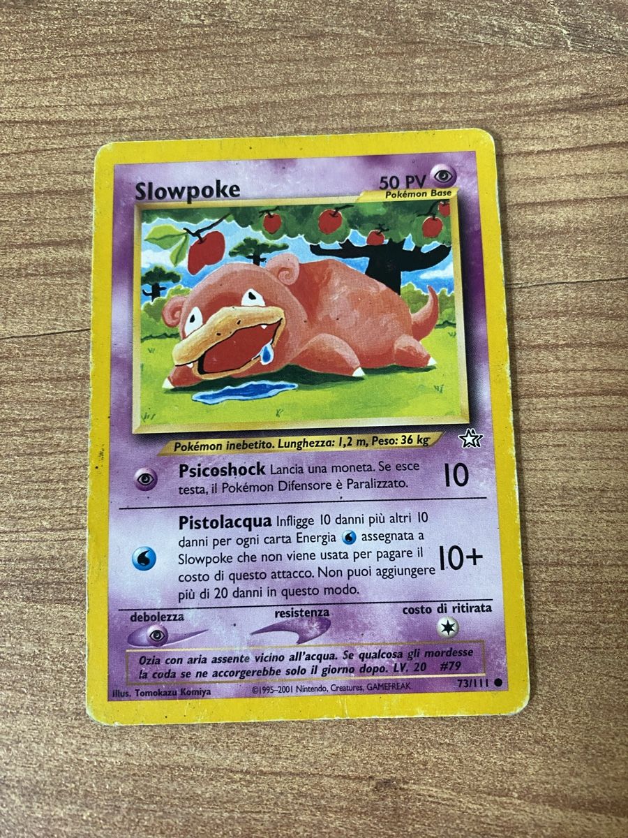Pokémon Cartes à collectionner: 2001 Carte Pokémon Slowpoke 73/111 – D'occasion à Rossemaison par Carduelis
