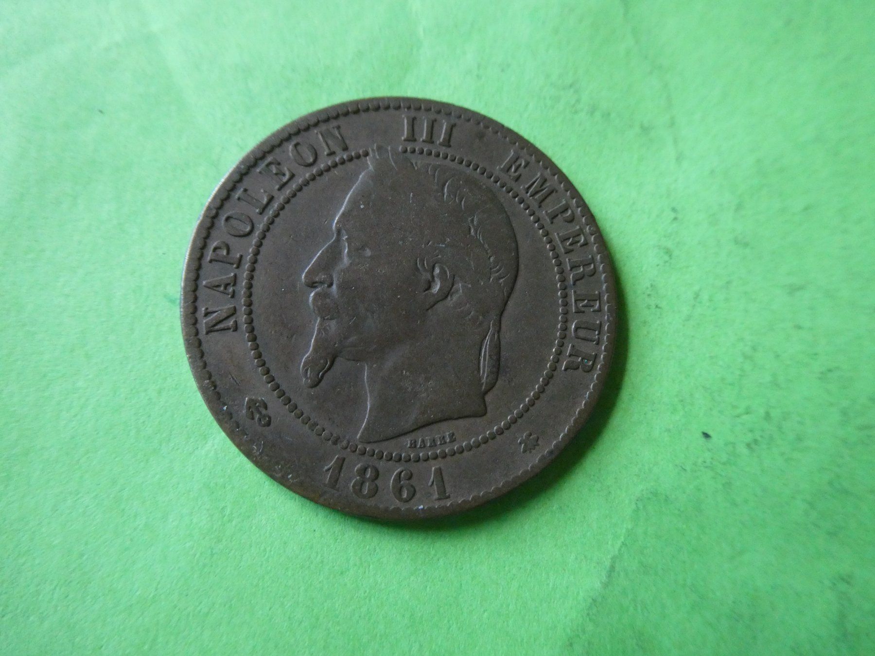 Tutti le monete: Frankreich 1861, 10 Centimes – Usato da Hinterforst venduto da rohusri