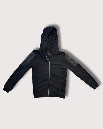 AllSaints Zip Hoodie M mit gesteppten Schulterdetails