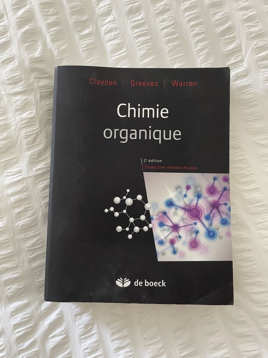 Libri: Chimie organique 2e édition De Boeck – Usato da Hauterive NE venduto da Liianna___