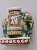 Vintage Keramik Elefant Pflanzenständer Chinoiserie 22 cm 