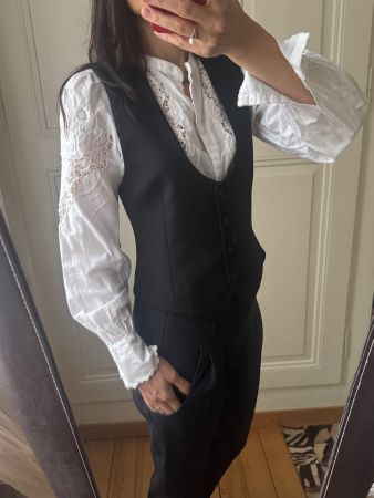 Nili Lotan Women's Black Vest, Size 4, Excellent!