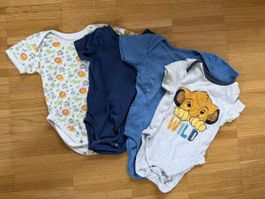 Baby Bodys Grösse 68, 4er Set, kurzarm