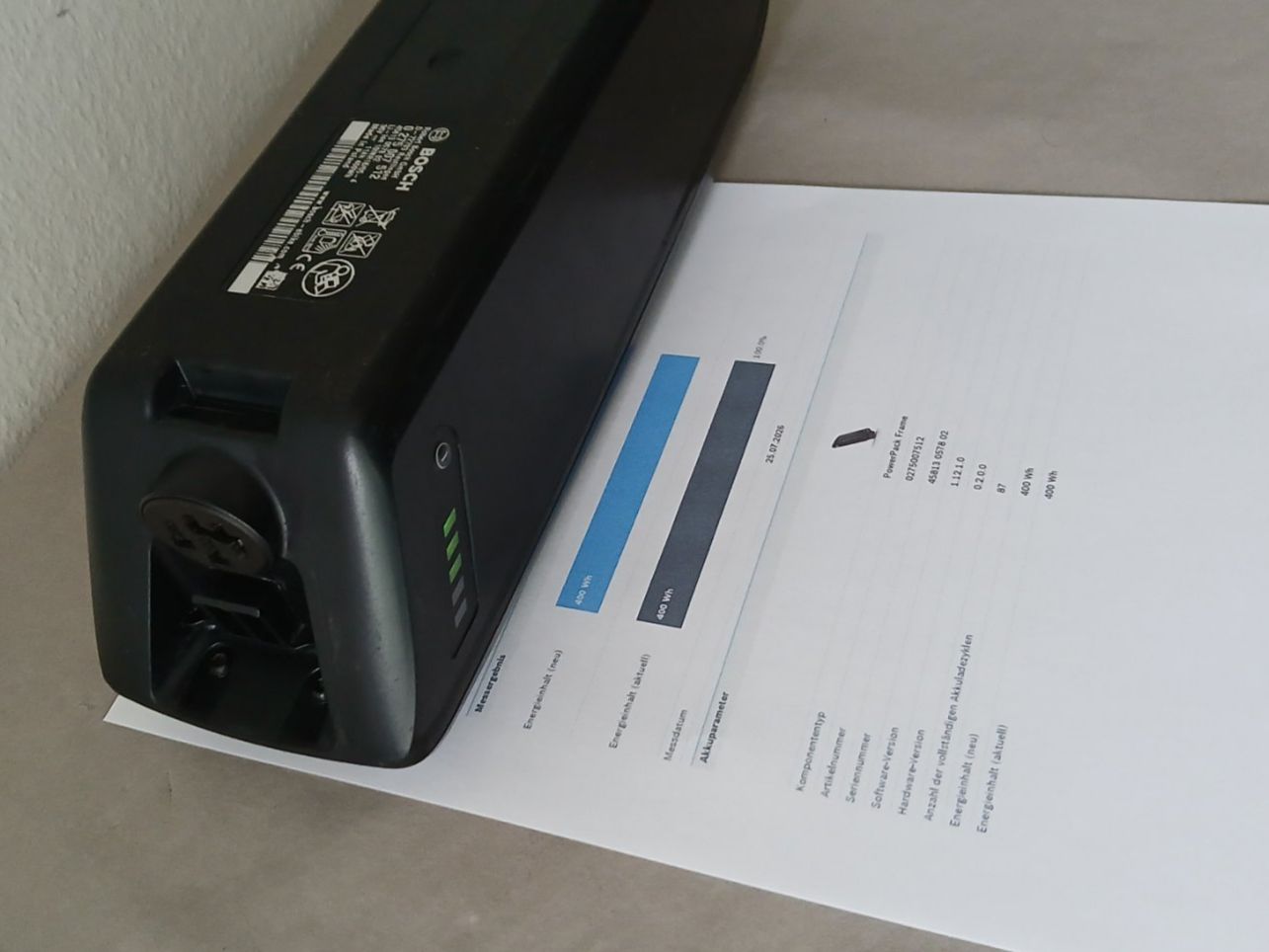 Bosch Batteries: Bosch Powerpack 400 mit 400Wh 100% / inklusive Messbericht – D'occasion à Winterthur par .-thx-. 4