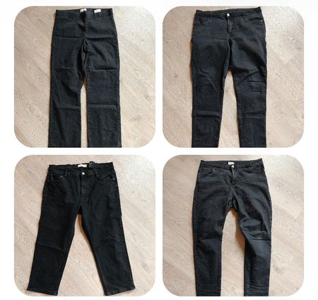 4 Damen Jeans Set Konvolut Kleiderpaket in schwarz Grösse 46