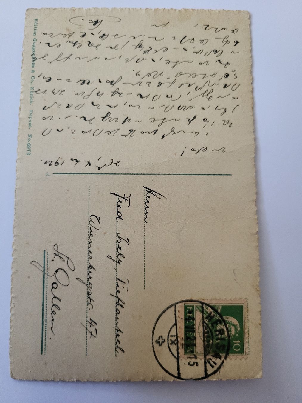 Cartoline postali: Alte Ansichtskarte Herisau, datiert 1921, R21 – Usato da nunningen venduto da mic_88k2 1