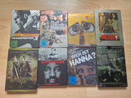 Steelbooks DVD Film Konvolut 8 Stk Transporter 3 Wall-E