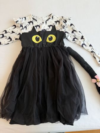 Kinder Halloween Kostüm Katzen Motiv 