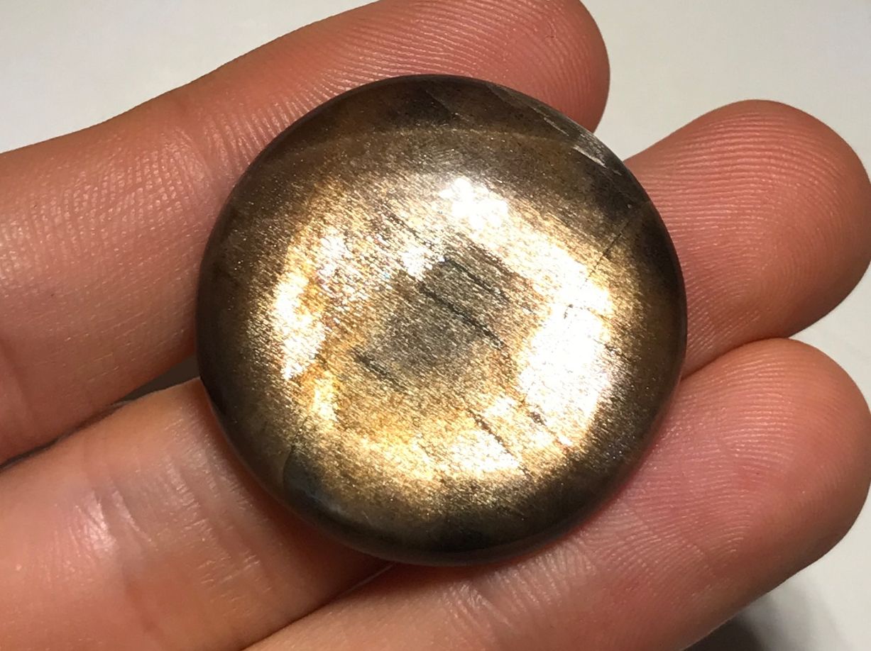 Pietre preziose: grosser Sonnenstein Feldspat Cabochon 68.7 Karat – Nuovo (secondo la descrizione) da Biel venduto da djvalbnc
