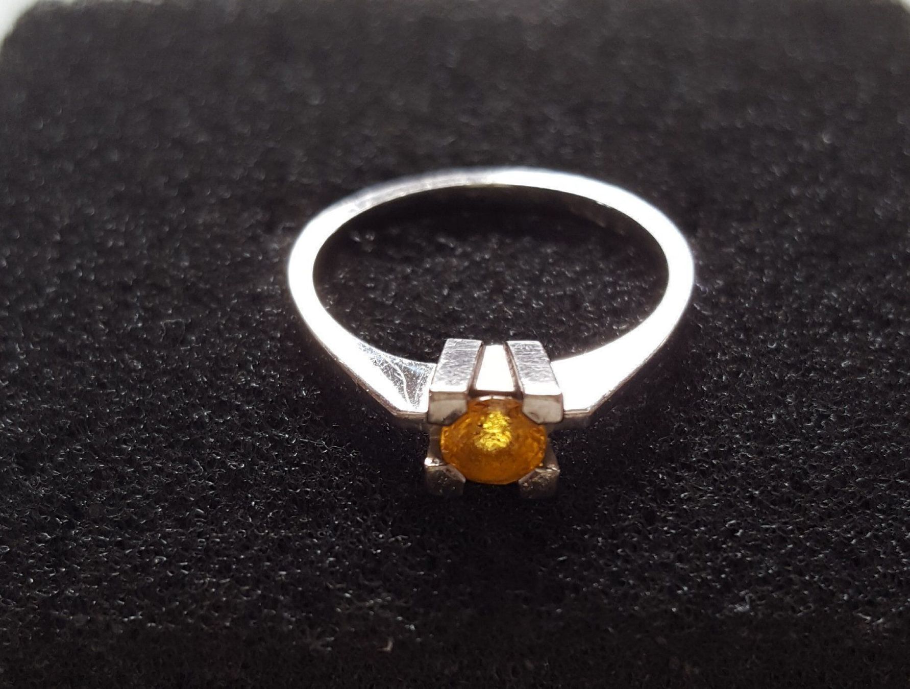 Anelli: 750 Weiss Gold Solitär Ring Mit Stein – Usato da Wald ZH venduto da Dasilver 3