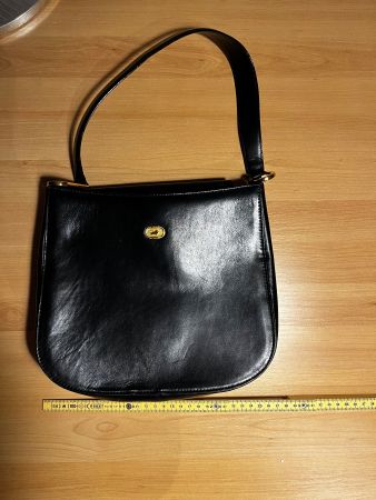 Schwarze Leder Handtasche Braunbüffel, guter Zustand 30cm