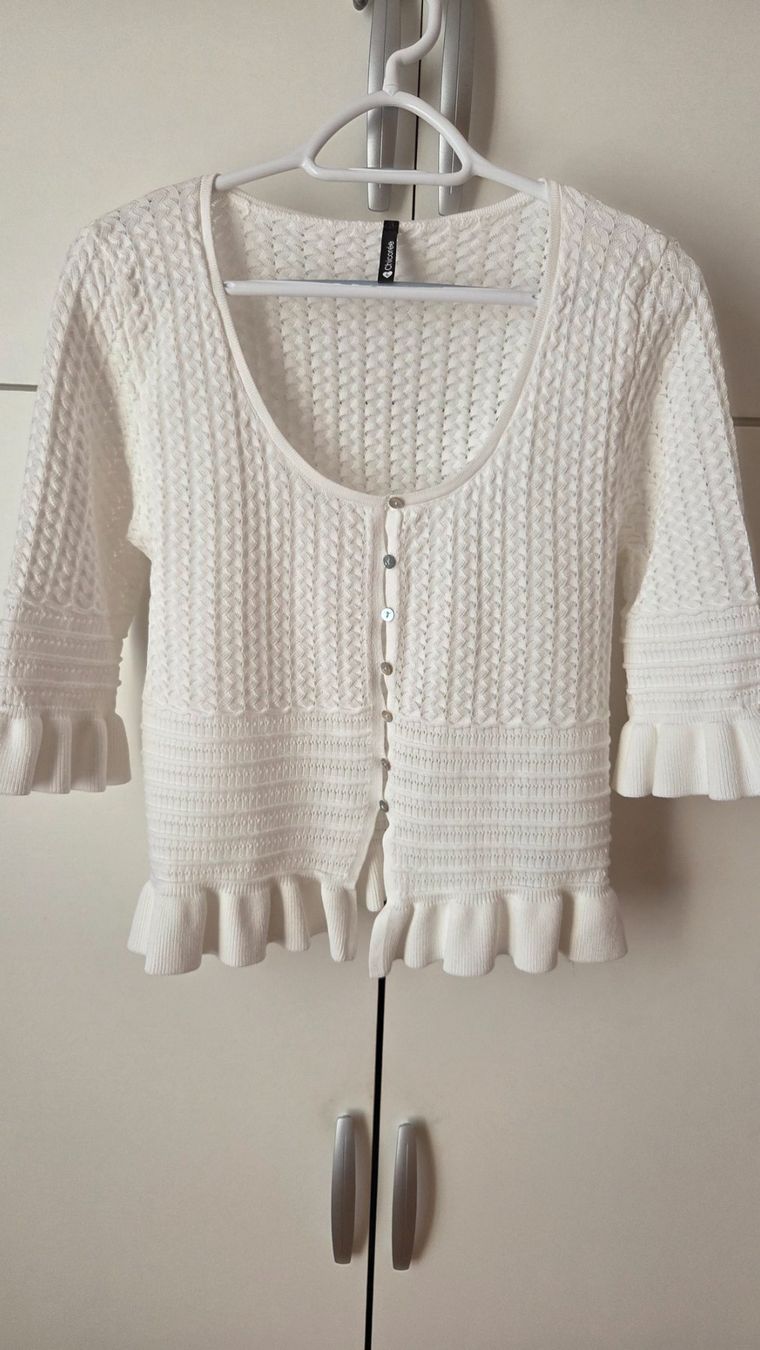 Giacche: Süsse Strickjacke weiss Sommer L 40 42 *letzte tage – Usato da Weggis venduto da Leeclipse