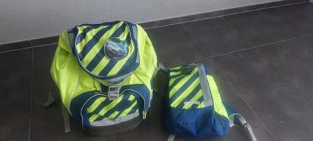 Ergobag Schulrucksack Set Neon-Streifen