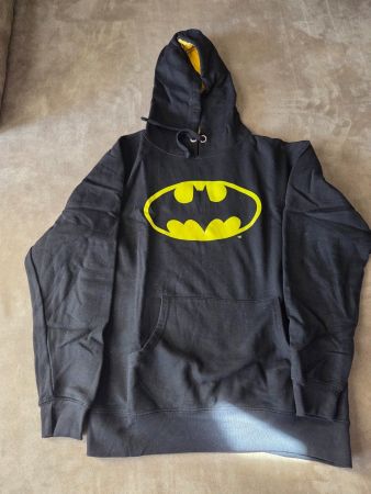 Batman Hoodie schwarz mit Logo Kapuzenpullover unisex