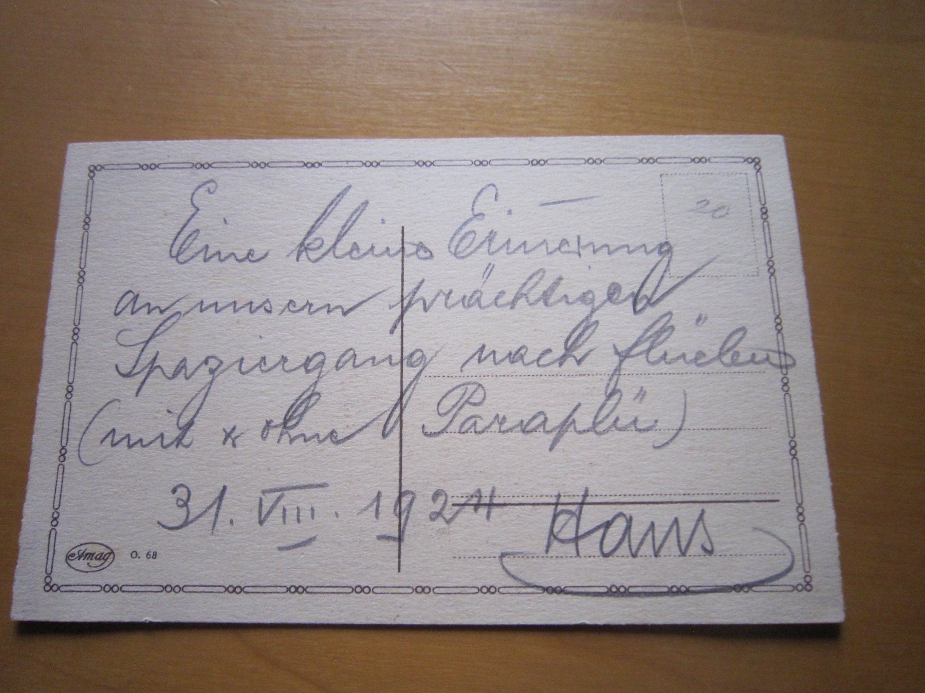 Cartoline postali: No 14 Postkarte im Regen – Usato da Gordola venduto da Polentaefung 1