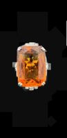 antiker - vintage Citrin 10.3c Diamanten 0.1c Ring 18k  🧡💝