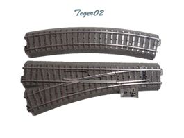 Märklin H0 24611+24224-AR C-Weiche mit Bogengleis