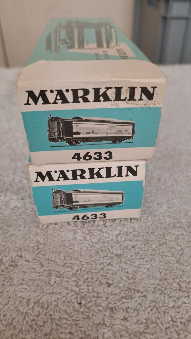 Märklin Modellini di ferrovie: Märklin 4633 4 Güterwagen H0 WS/7 – Usato da Winterthur venduto da Riebeli333 8