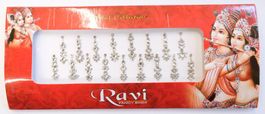 Bindi Stickers selbstklebender Gesichts Schmuck silber