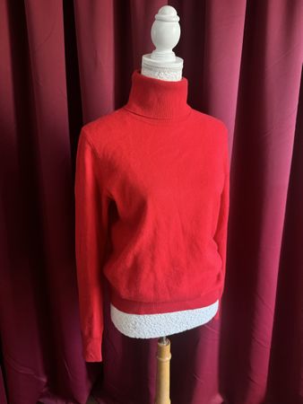 Manor Bio Cashmere Rollkragenpullover Gr. M Rot Top