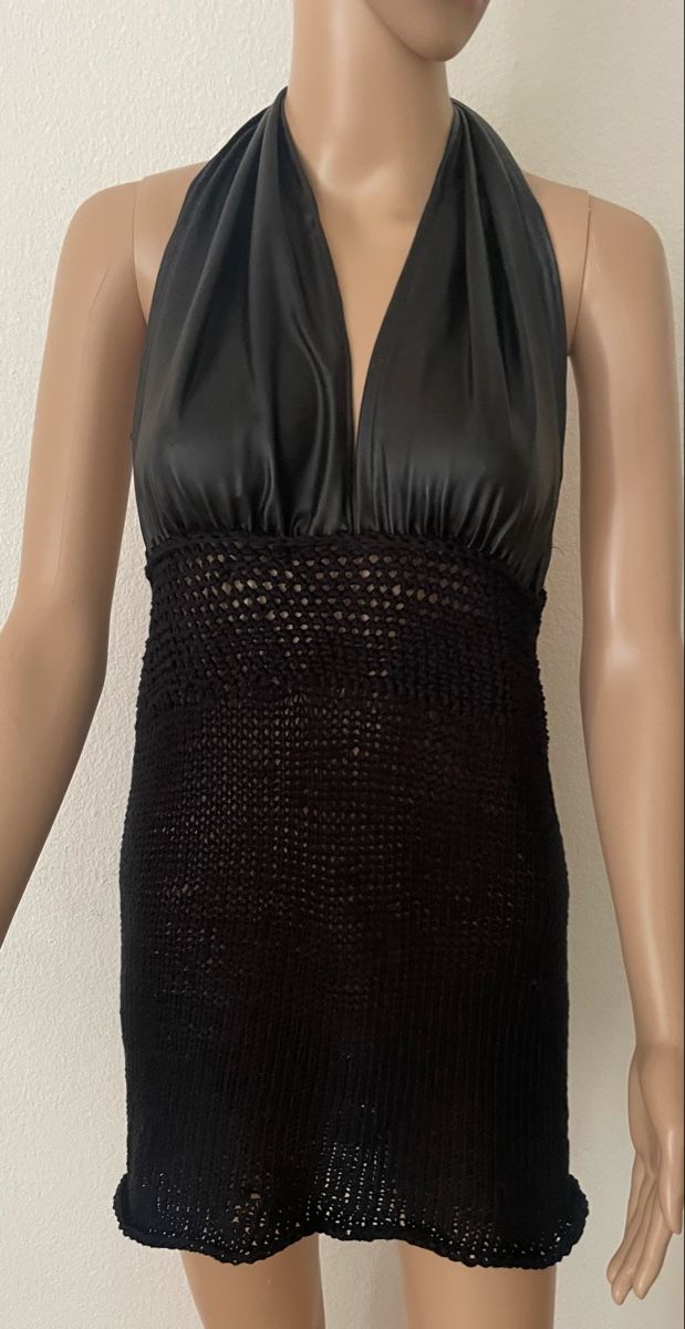Vestiti: Kleid Netzoptik Halter neck schwarz Grösse S – Nuovo e nell'imballaggio originale da Au ZH venduto da Jaggy4