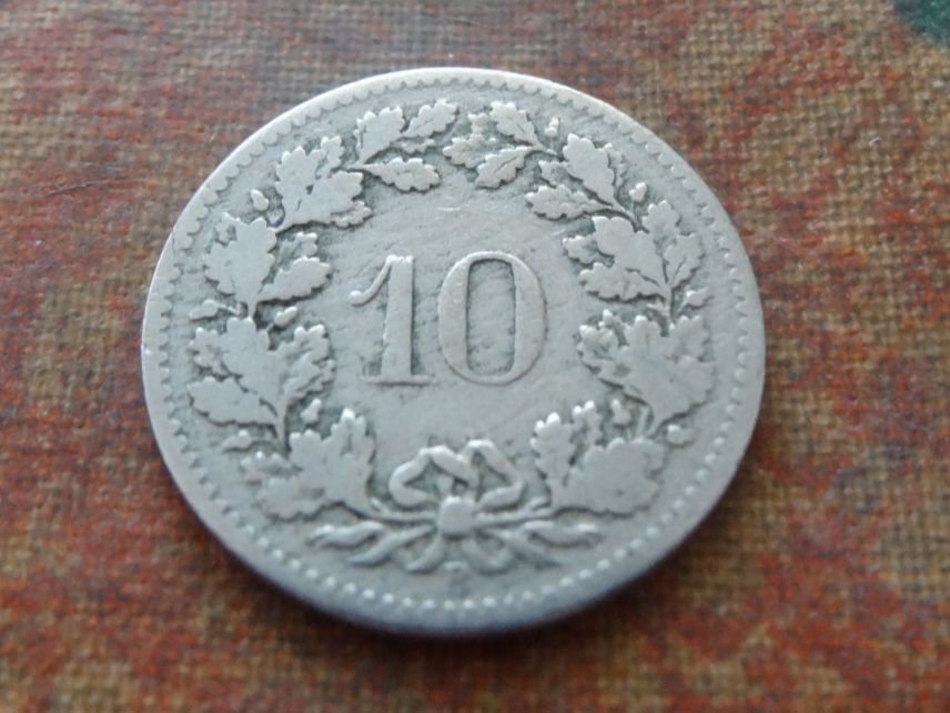 Tutti le monete: 10 Rp. 1895  (A) – Usato da Romanel-sur-Lausanne venduto da Swift13 1