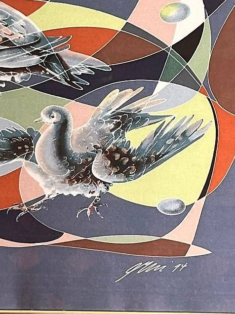 Grafiken & Lithographien: HANS ERNI - LES COLOMBES 1994 – Gebraucht aus PULLY von RAPHAEL1953 3