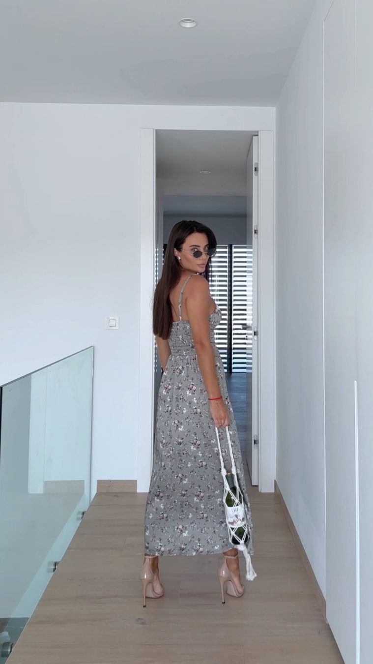 Vestiti: Gray MIDI Sundress with Straps Size: M new – Nuovo e nell'imballaggio originale da Zürich venduto da Ms.Me-Fashion 3