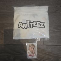 ateez aniteez carry-on-bag with wooyoung photocard