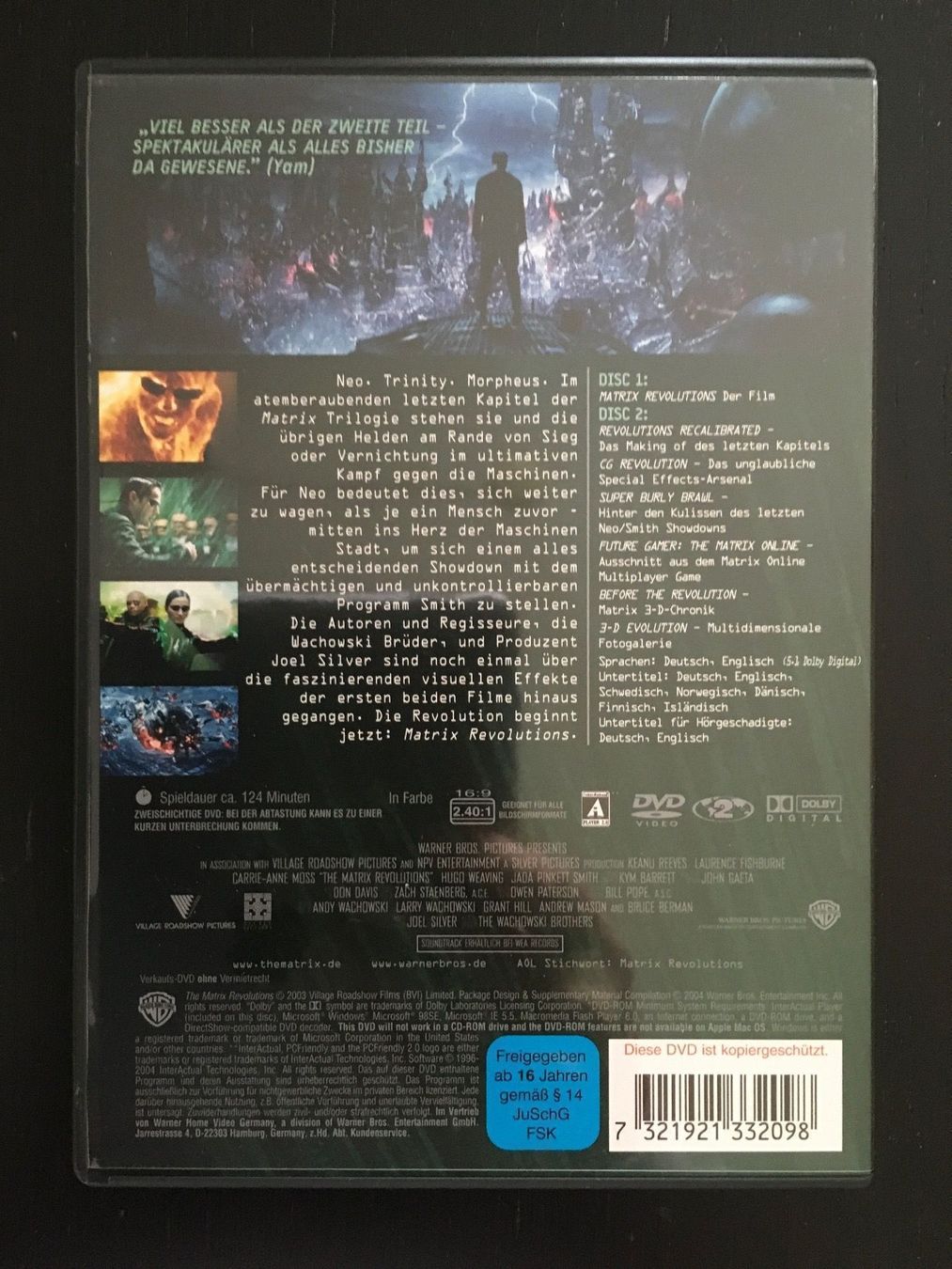 Tutti i DVDs: DVD Matrix Revolutions – Usato da Regensdorf venduto da scheissspiel 1