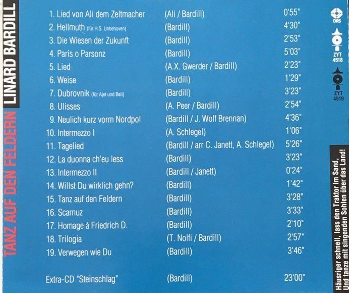 CD: Linard Bardill - Tanz auf den Feldern – Usato da Grüningen venduto da azulverde 1