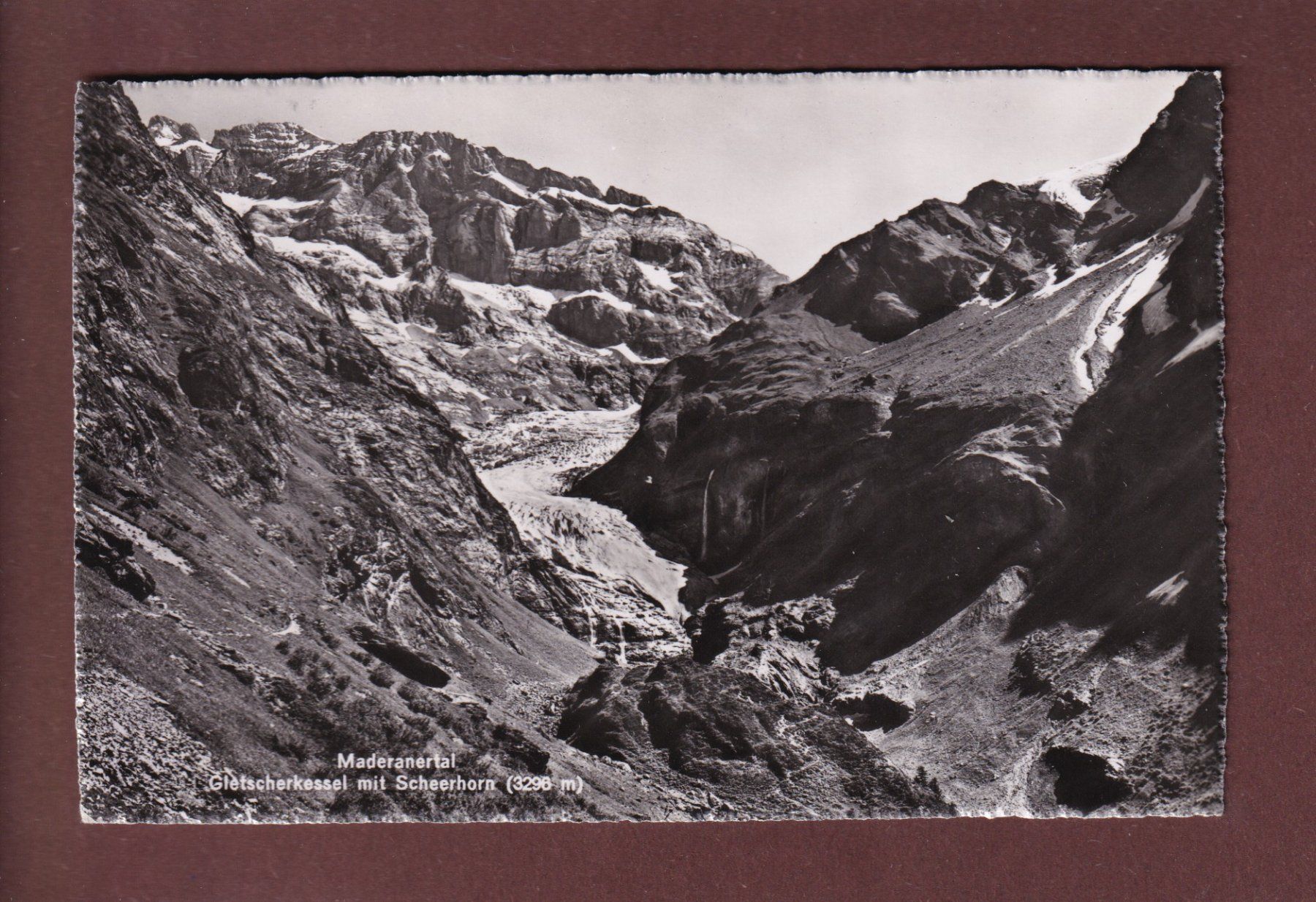 Cartoline postali: MADERANERTAL - Gletscherkessel - 1945 – Usato da Pully venduto da nicecards