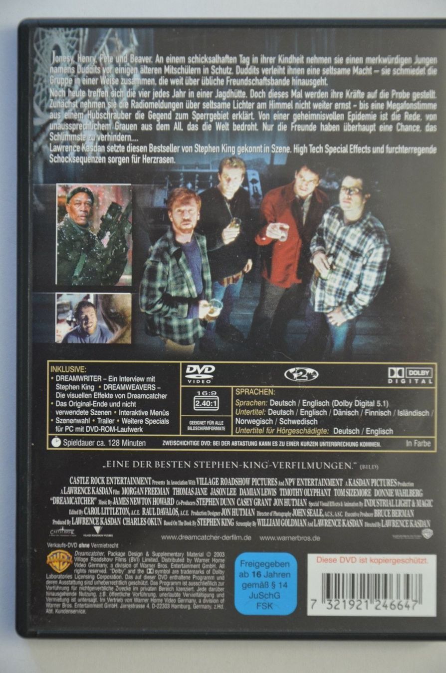 Tutti i DVDs: Das Böse findet den Weg, Dreamcatcher, – Nuovo (secondo la descrizione) da Wetzikon ZH venduto da bausie 1