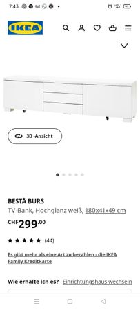Ikea Besta Burs hochglanz weiss gebraucht