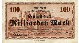 Bergedorf 100 Mrd.Mark 09.10.1923 VZ-VZ+