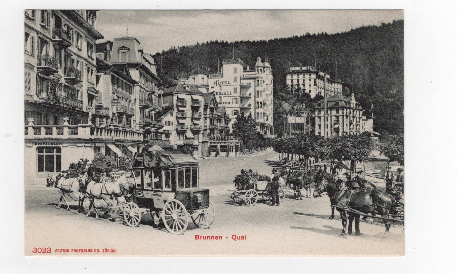 Cartoline postali: Brunnen Postkutsche – Usato da Rapperswil SG venduto da INTELVI