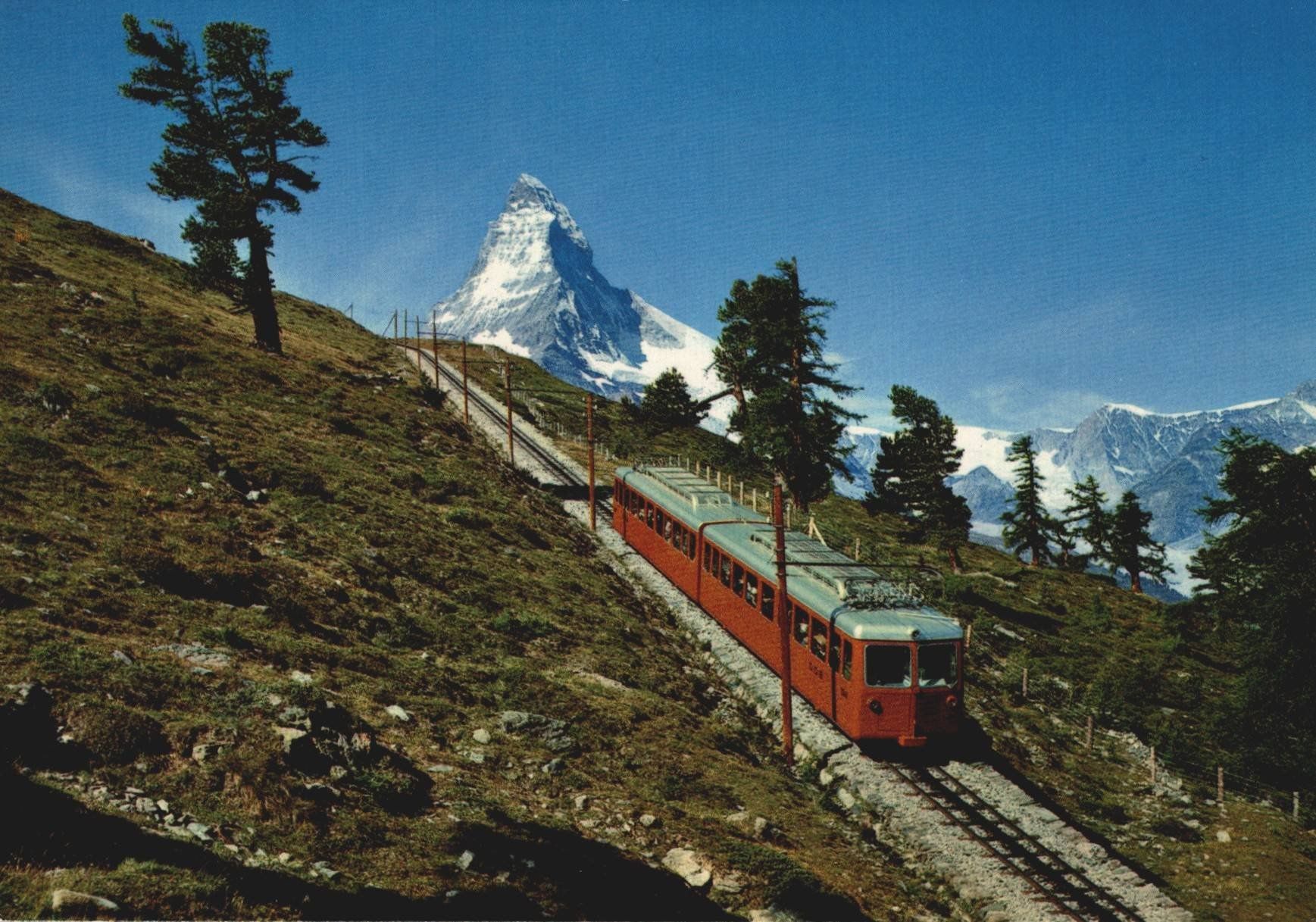 Cartoline postali: Ansichtskarte Gornergratbahn Zermatt Matterhorn gebraucht – Usato da Luzern venduto da Kartenansicht