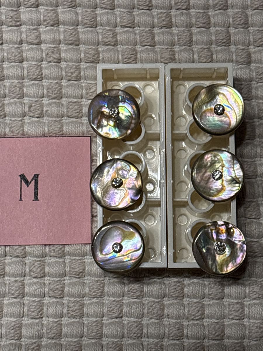 Bottoni: 6 Perlmutt Knöpfe mit Strass / 11 mm – Nuovo (secondo la descrizione) da Rümlang venduto da BoutiqueMonique16