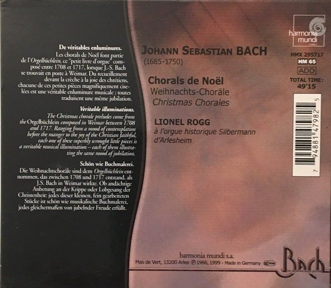 CDs: Bach - Weihnachts-Choräle – Gebraucht aus Grüningen von azulamarillo 1