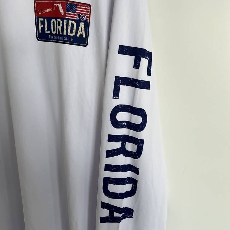 T-shirt: Weisses Florida-Langarmshirt aus Polyester – Usato da Neerach venduto da twerner1 1