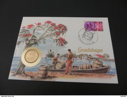 Münzbrief Guadeloupe France 20 Centimes 1984