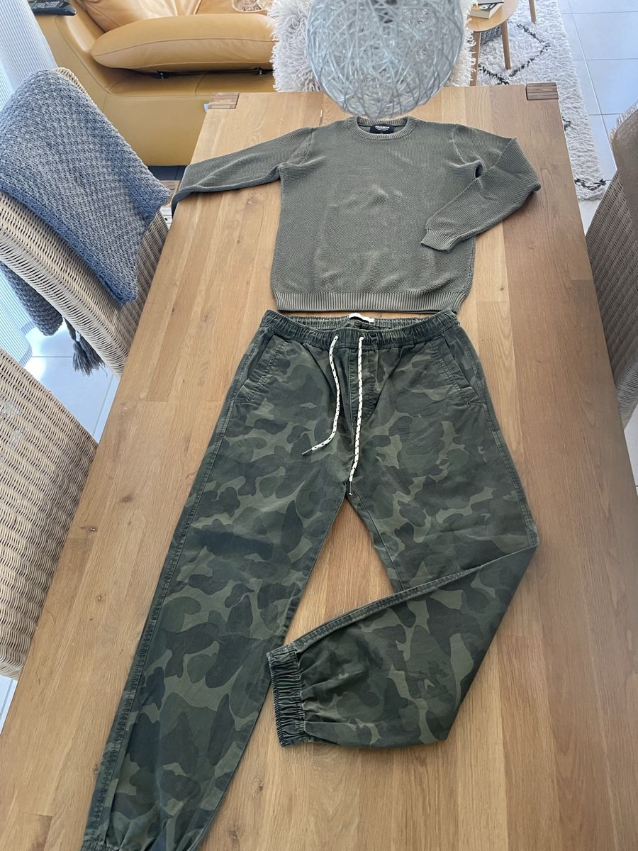 Lotti di vestiti: Pullover und Hose Pull&Bear Set oliv Camouflage Grösse S – Usato da Dübendorf venduto da jlu_r7hz 6